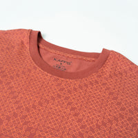 Mens Kolam Printed T-shirt - Brown