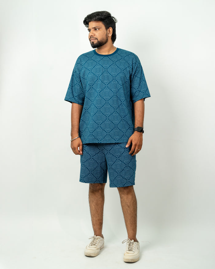 Blue Kolam Shorts