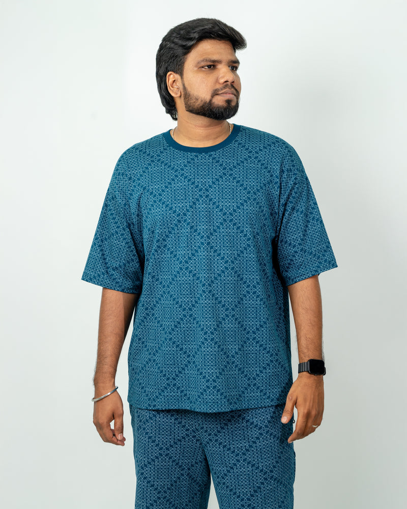 Blue Kolam Shorts