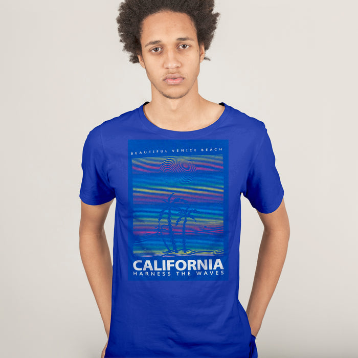 Printed Sea Blue T-Shirt