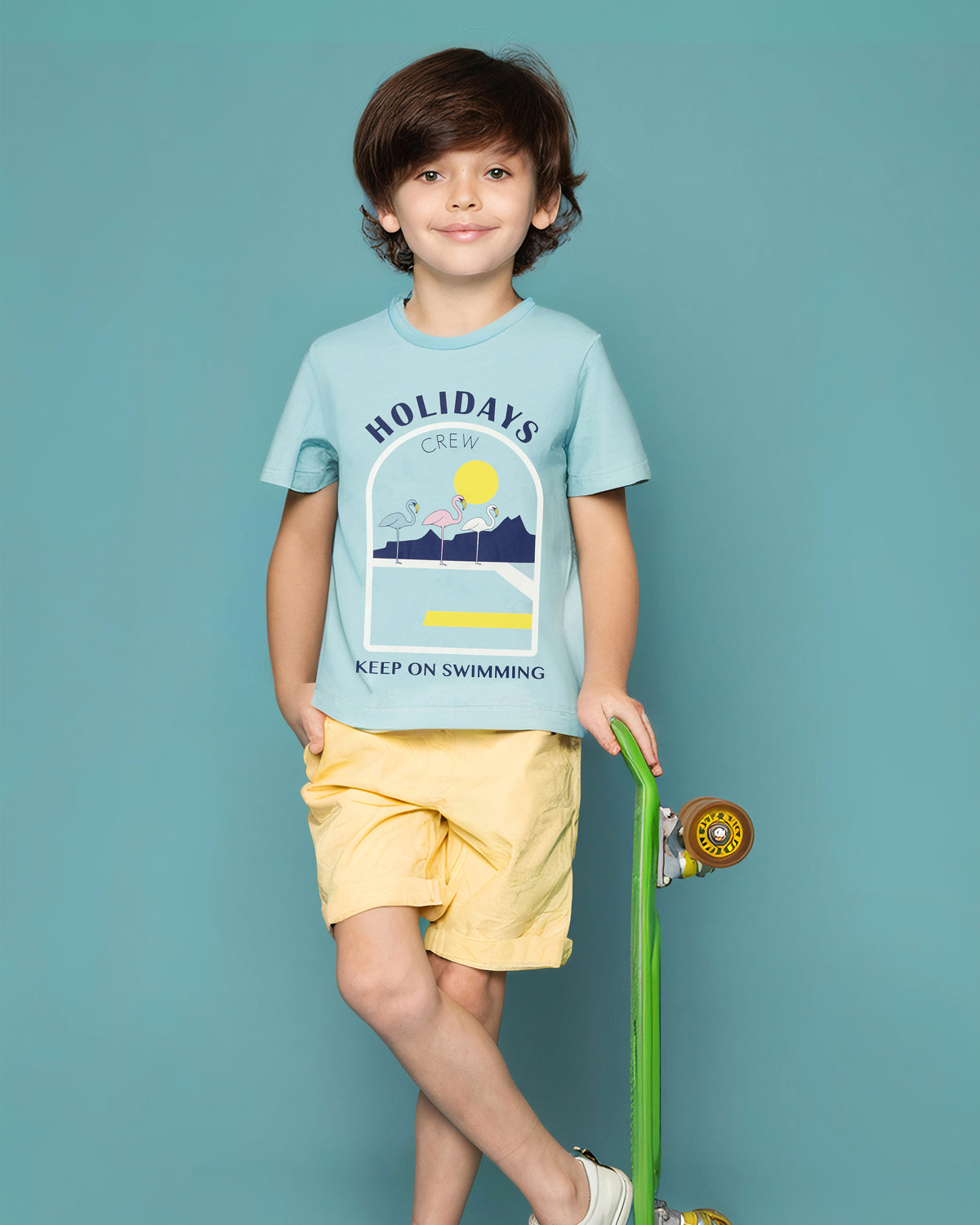 Boys T-Shirt Dusty Turqoise