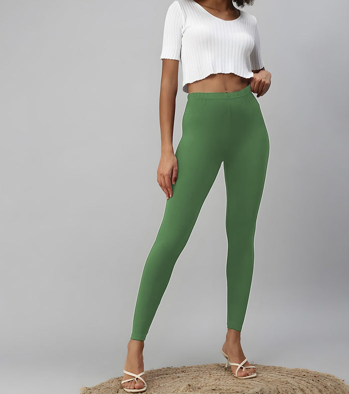  fir green ankle length leggings