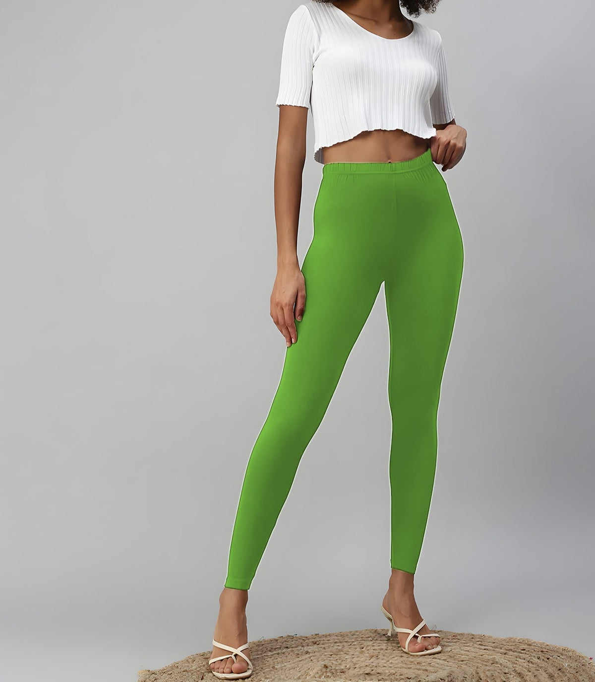 Ankle Leggings Online Lime