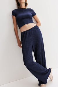 Navy Blue Straight Pants