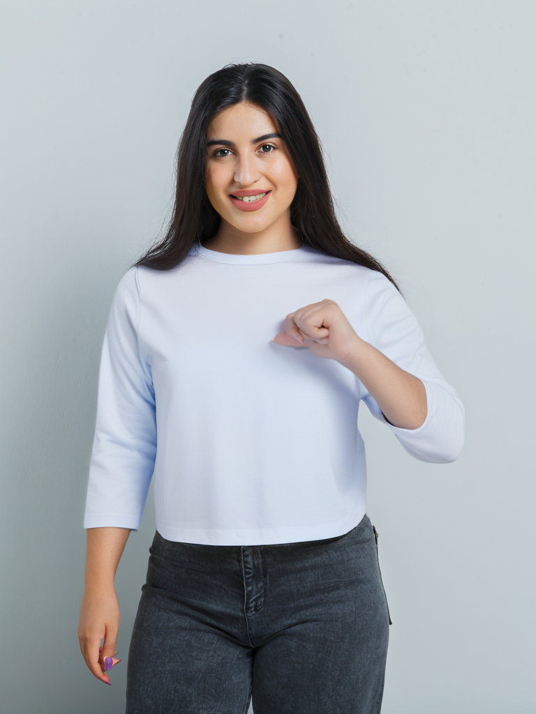 Surf Blue Crop Top