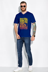 Printed Dark Blue T-Shirt