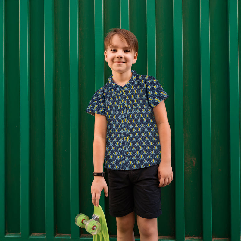 Boys Shirt - Knit - Navy